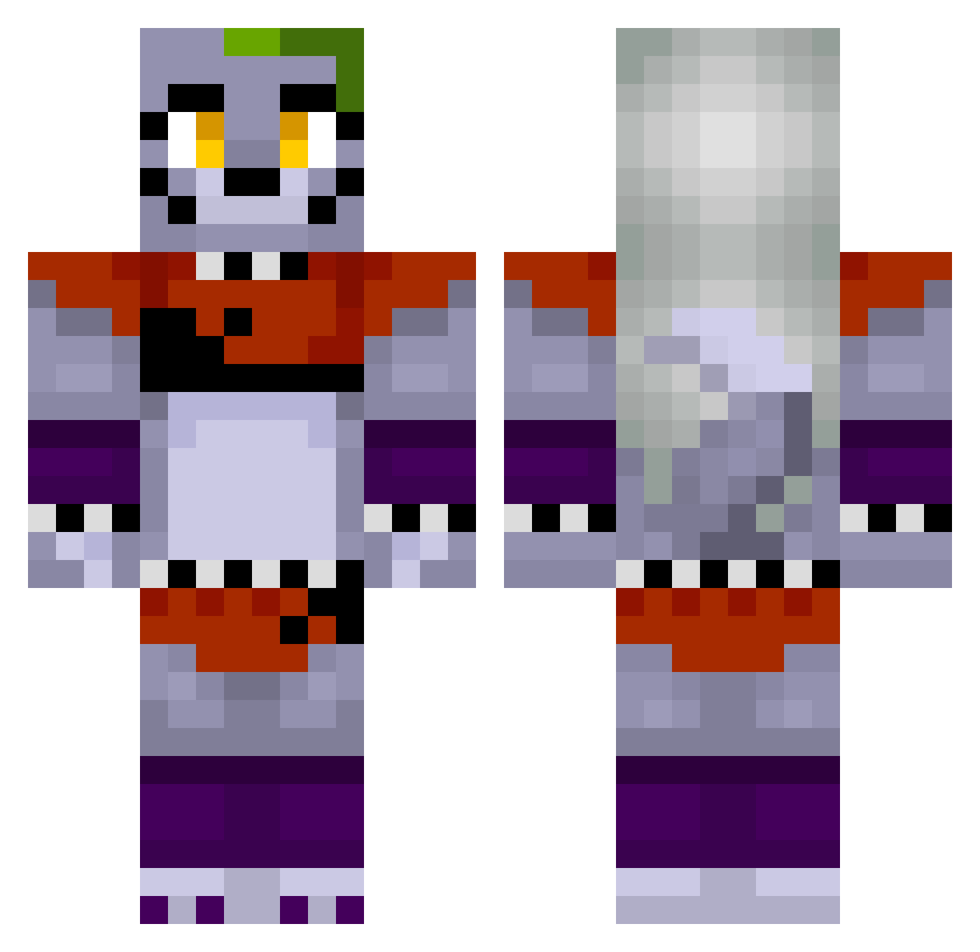 TheMacBossGamer Minecraft skin, front and back view