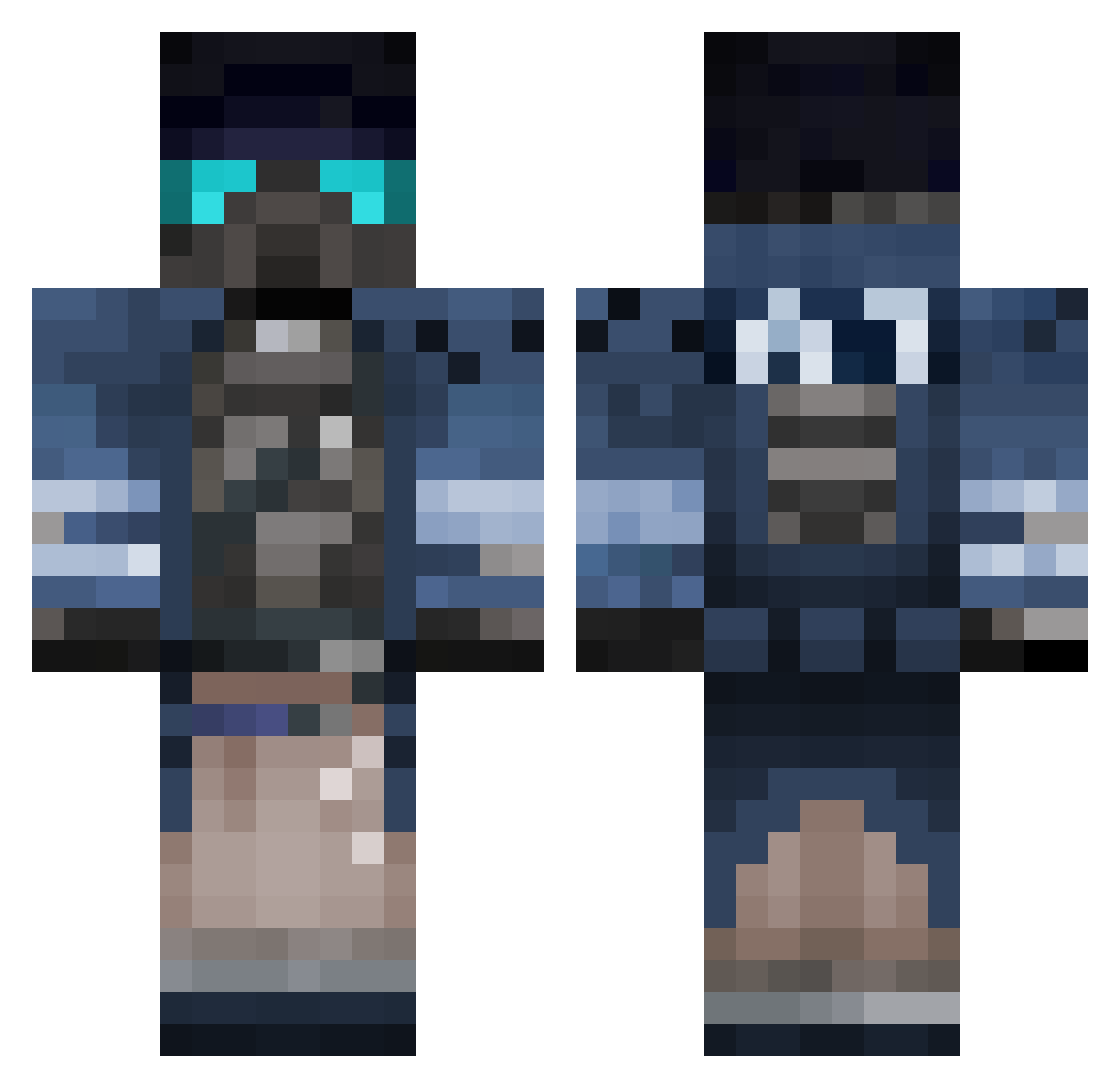 Stardust_S0ul Minecraft skin, front and back view
