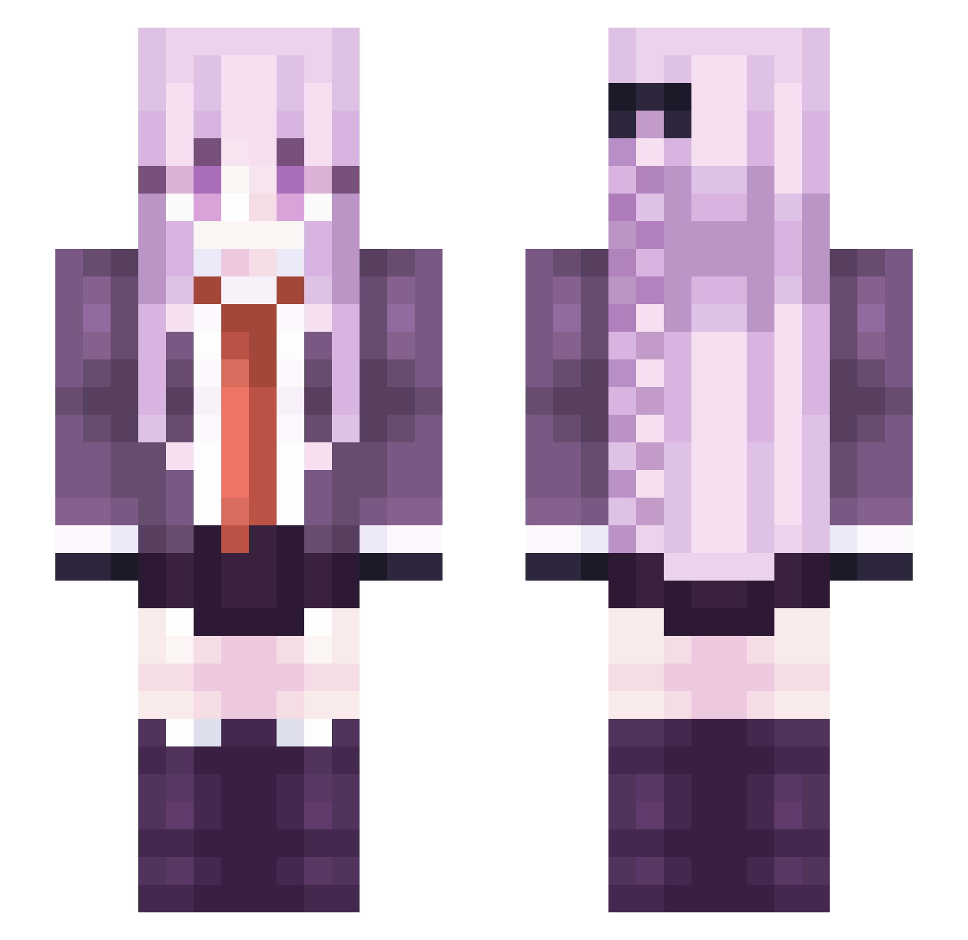 h1rmony Minecraft skin, front and back view