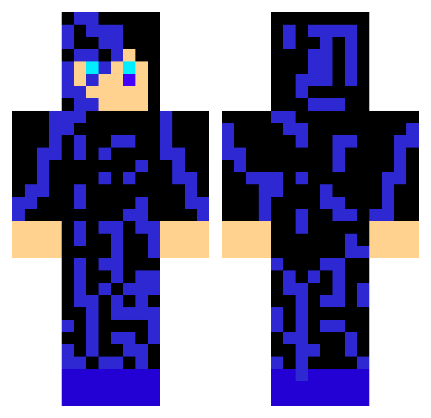 maikurayuyu Minecraft skin, front and back view