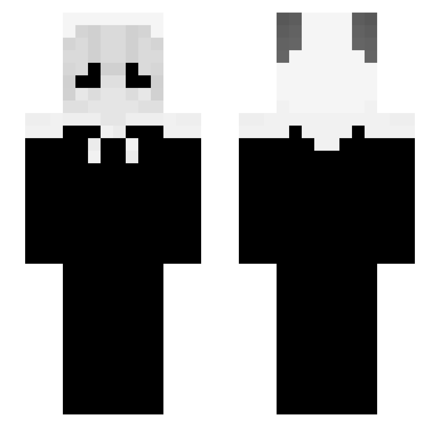 Polska_Panda Minecraft skin, front and back view