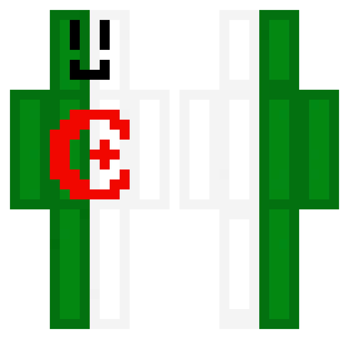 SabryLaMenace Minecraft skin, front and back view