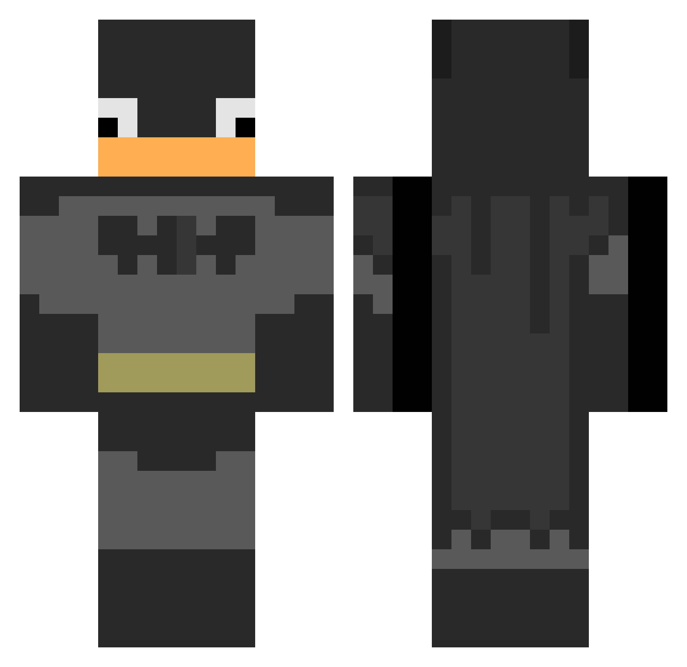 VolpeFox_ Minecraft skin, front and back view
