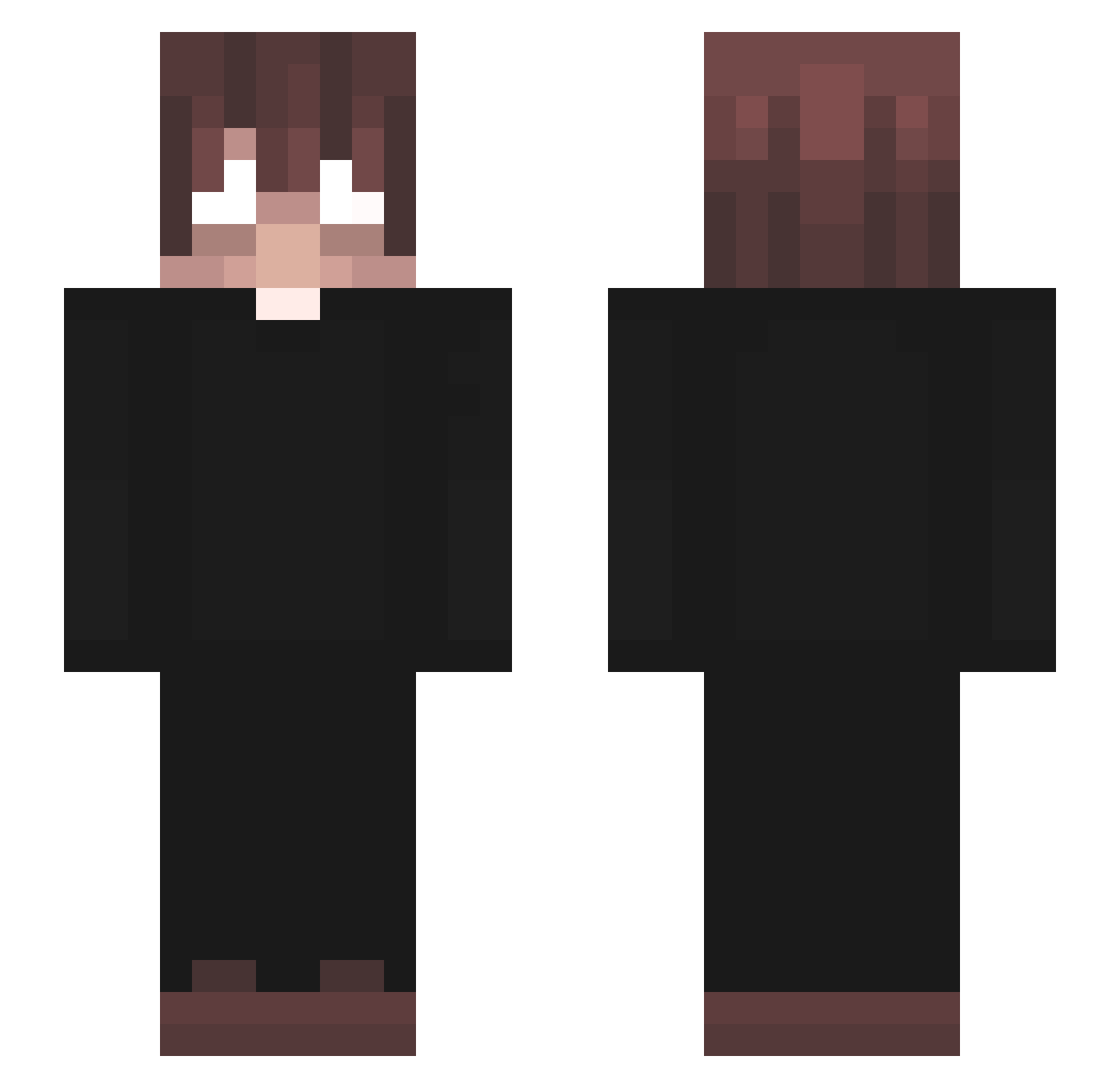 Controverso Minecraft skin, front and back view