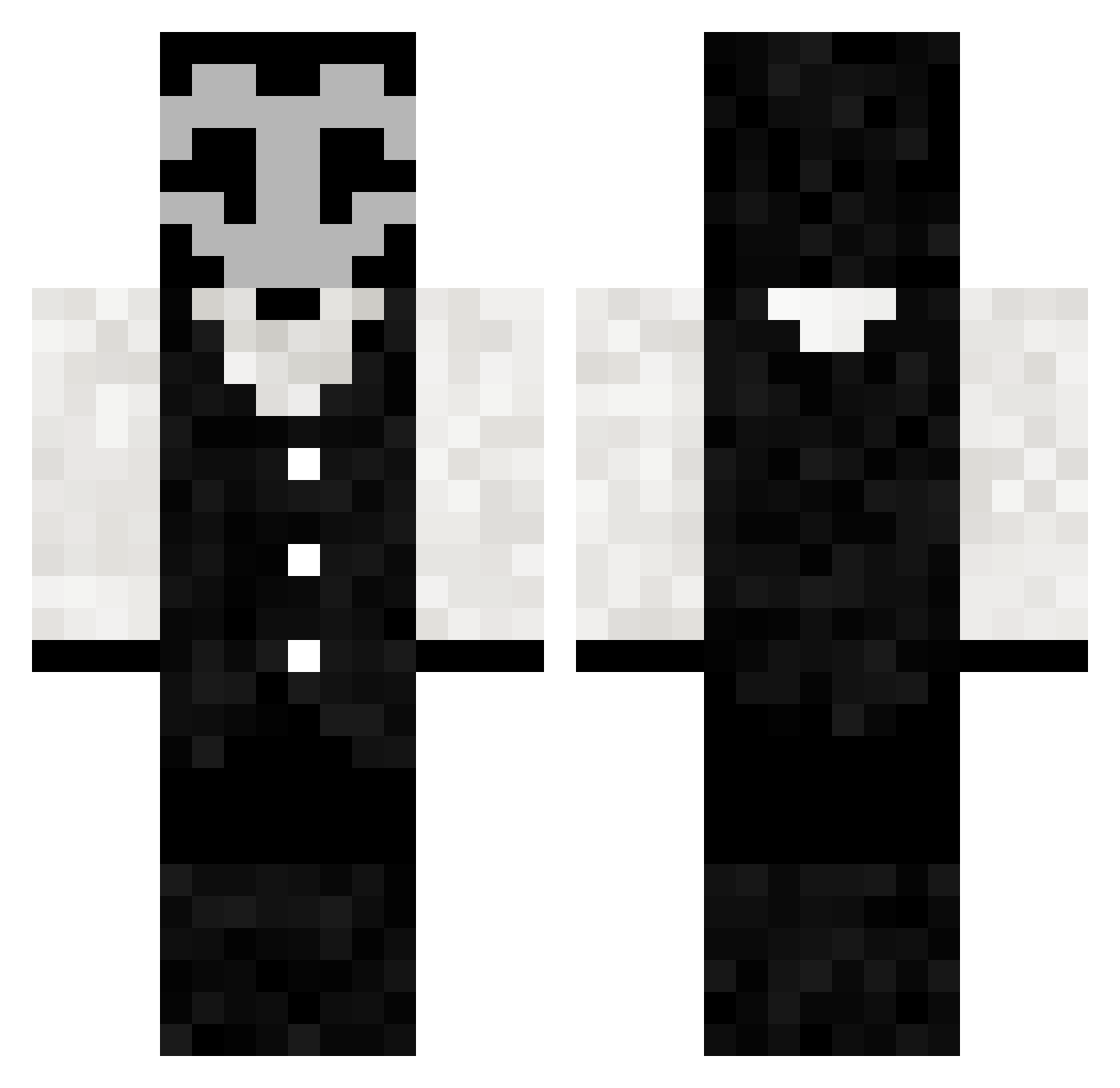 BlueFox_YT77 Minecraft skin, front and back view