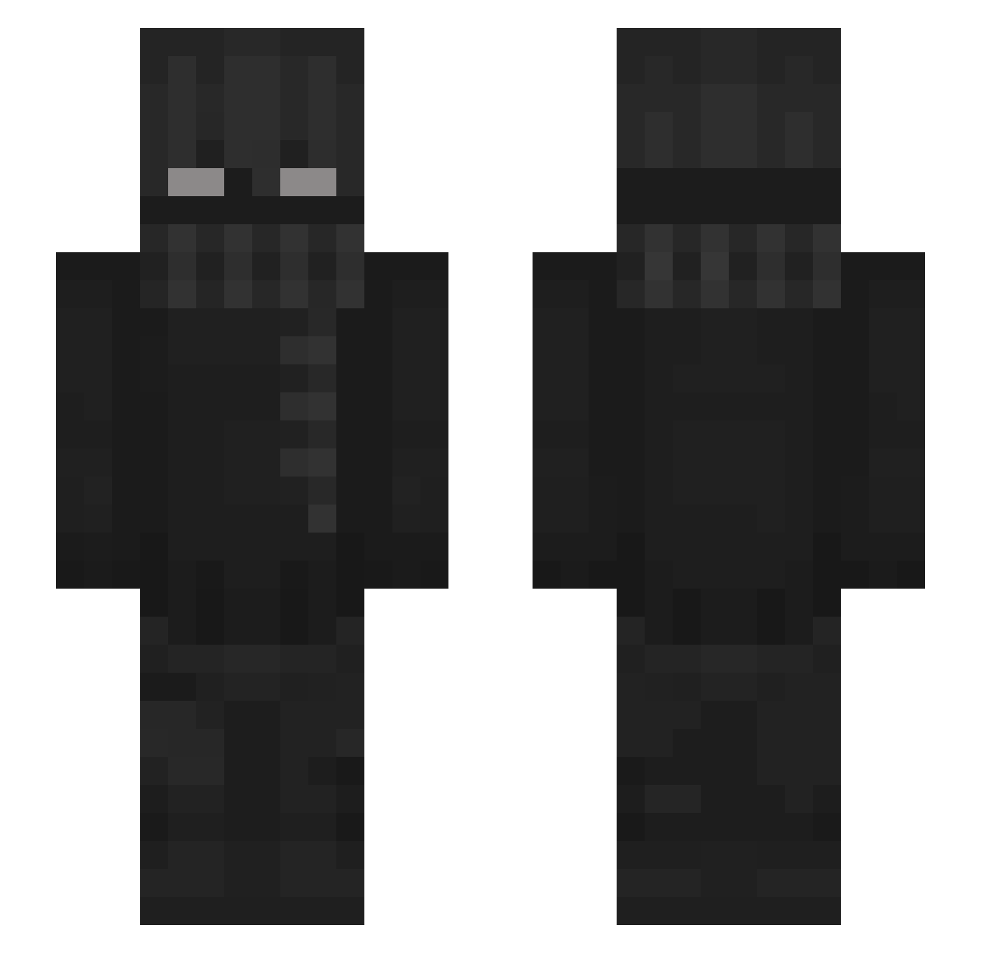nolqfe Minecraft skin, front and back view