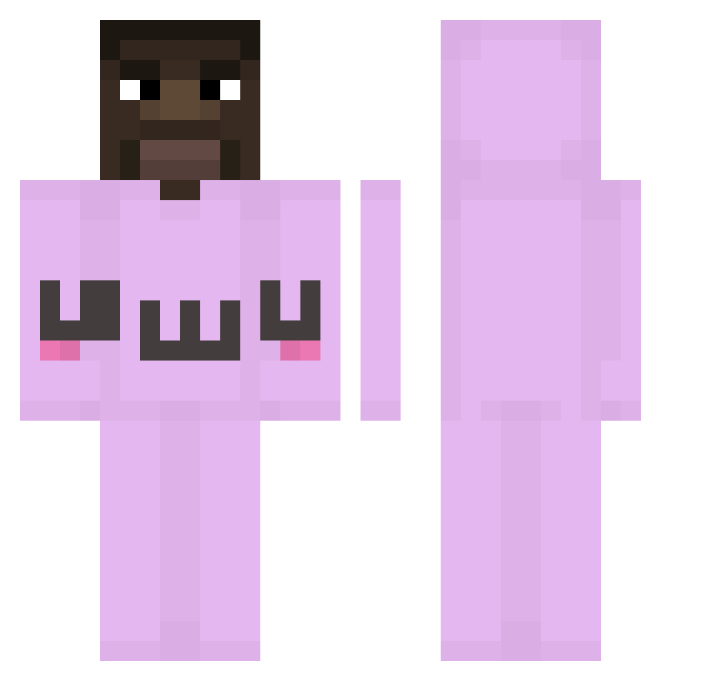 fatdiscordkitten Minecraft skin, front and back view