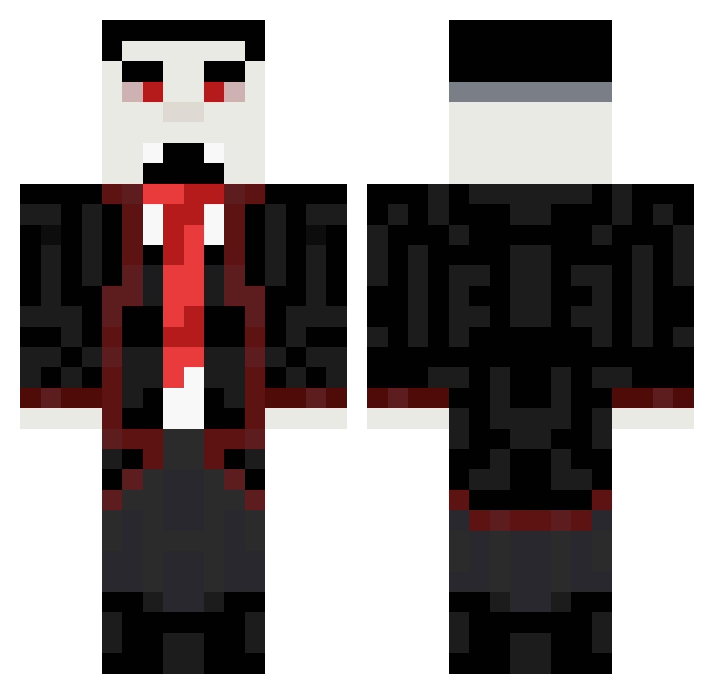 Pradyyy Minecraft skin, front and back view