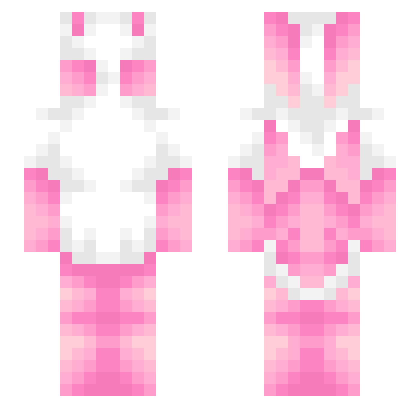 Fowealer Minecraft skin, front and back view