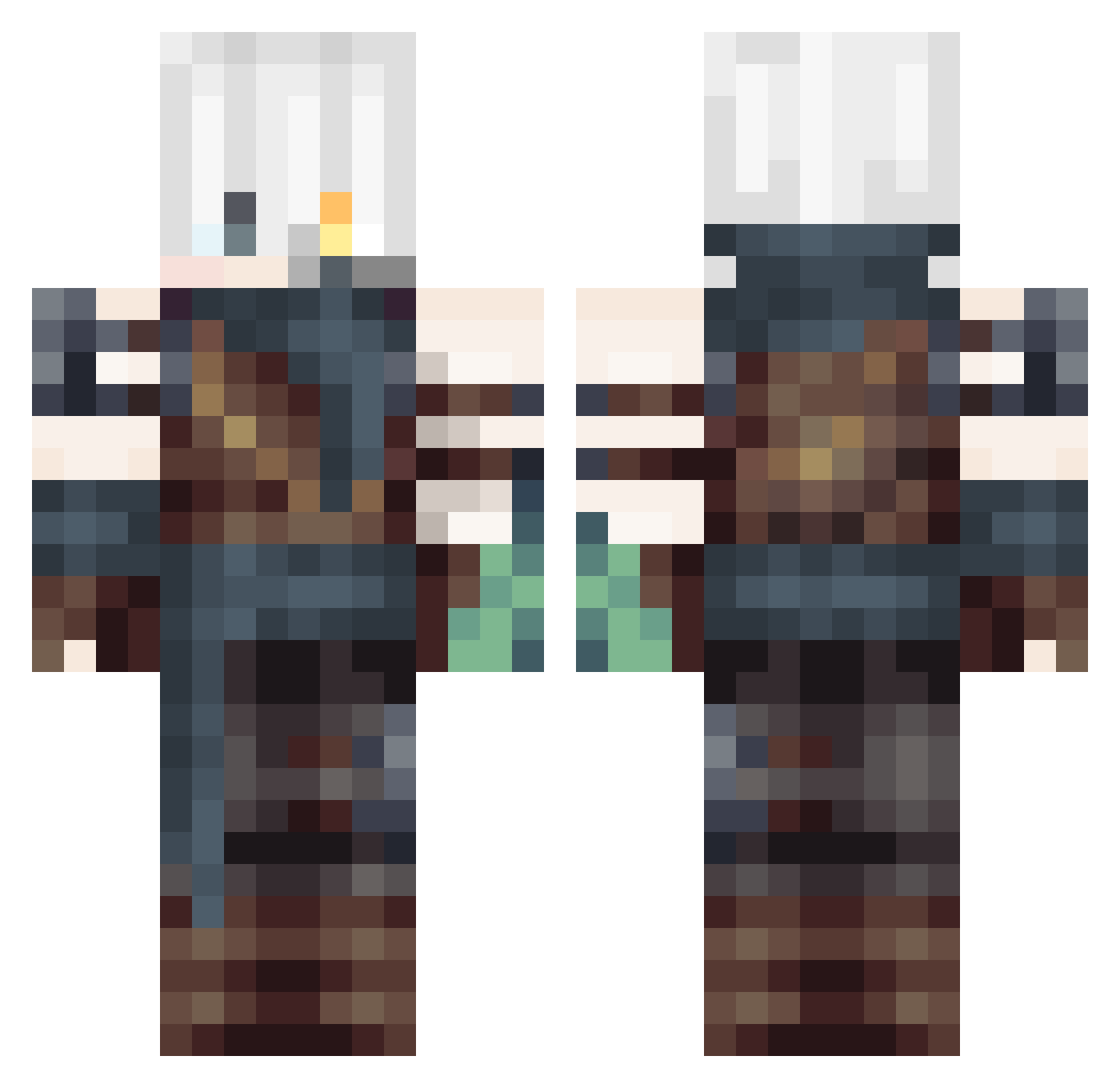 coniize Minecraft skin, front and back view