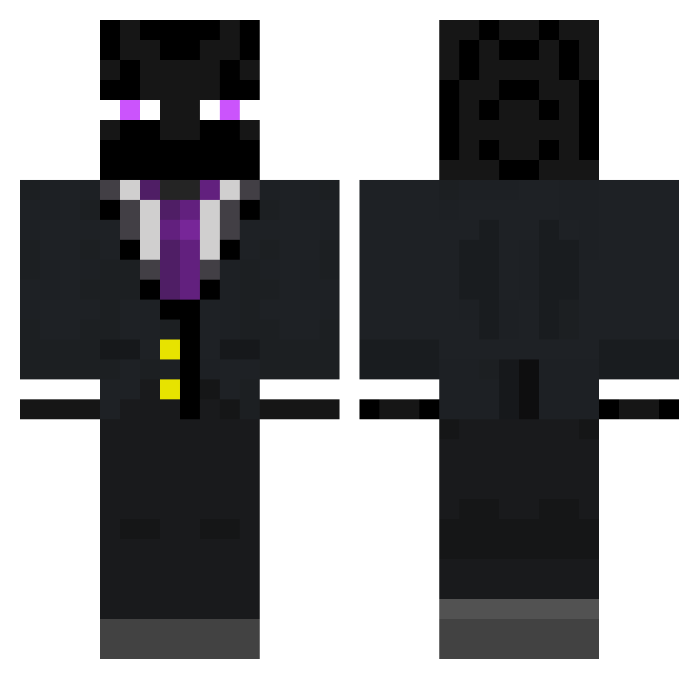 Blue_Shelled Minecraft skin, front and back view