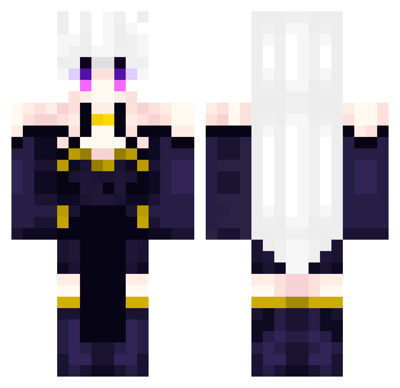 kokito7v7 Minecraft skin, front and back view
