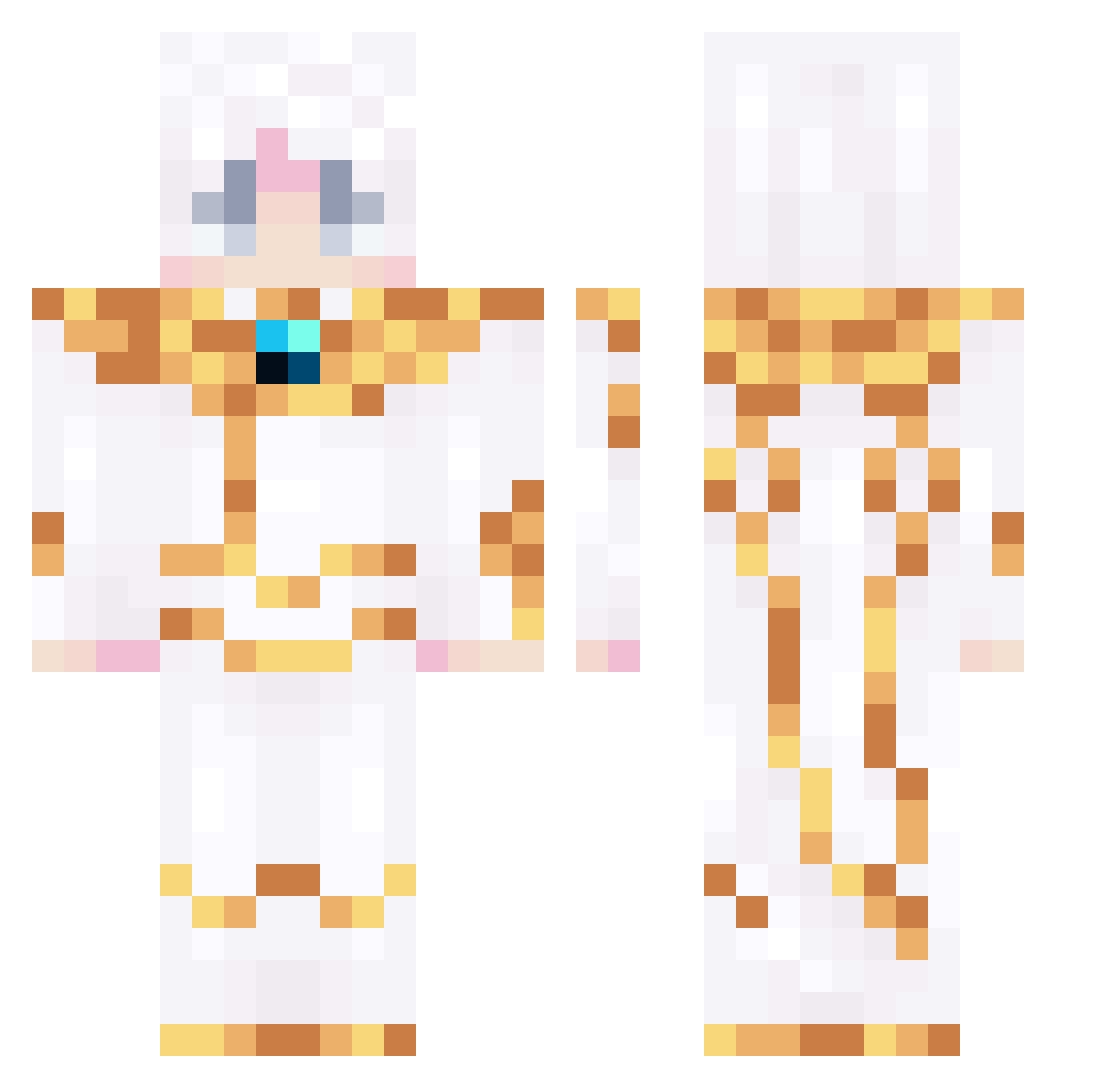 radaptor01 Minecraft skin, front and back view