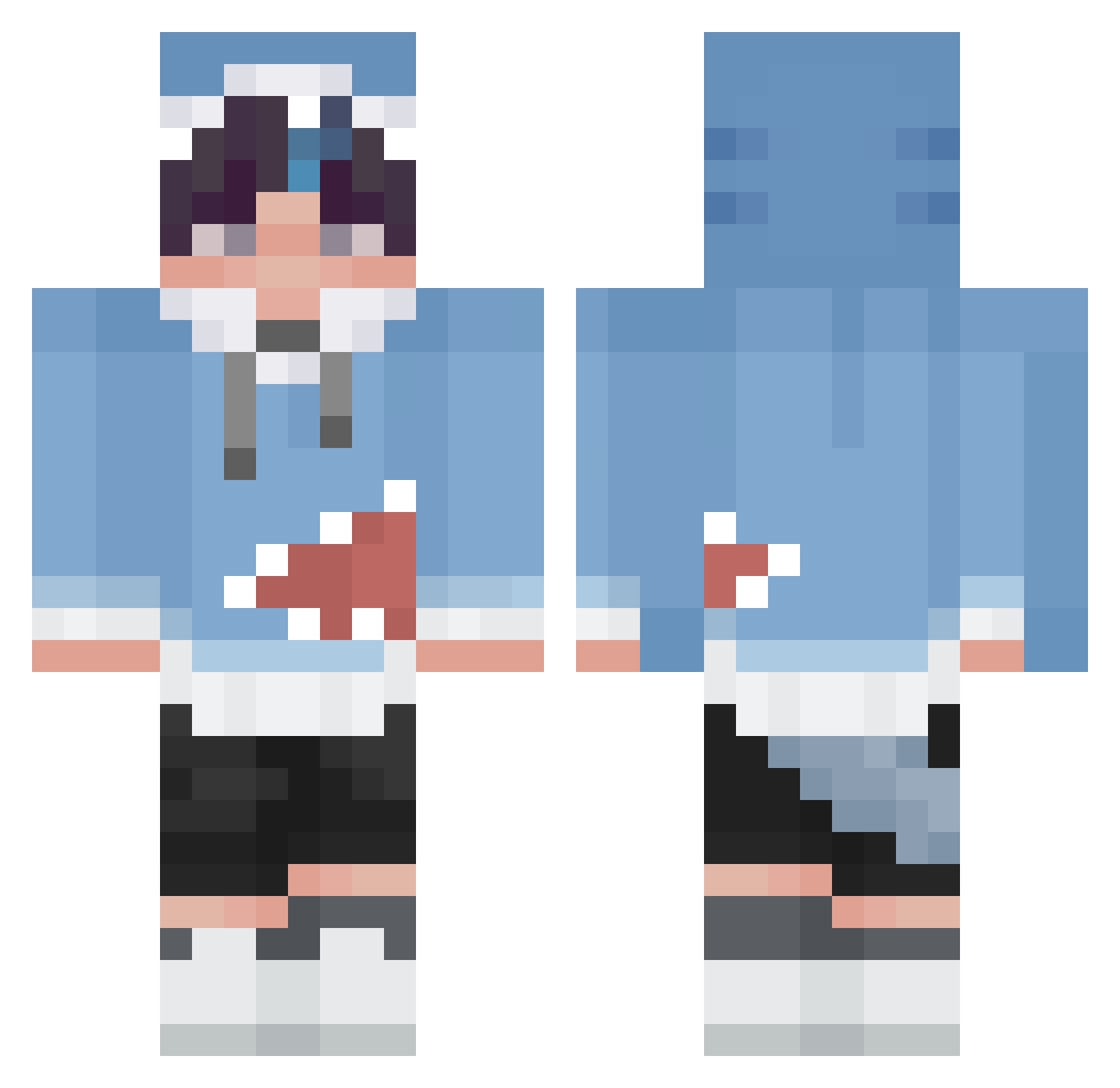 giabxo Minecraft skin, front and back view