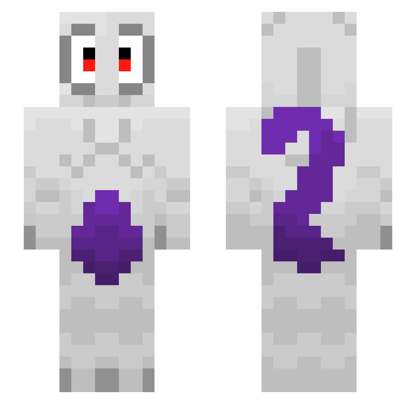 GayestGEN Minecraft skin, front and back view