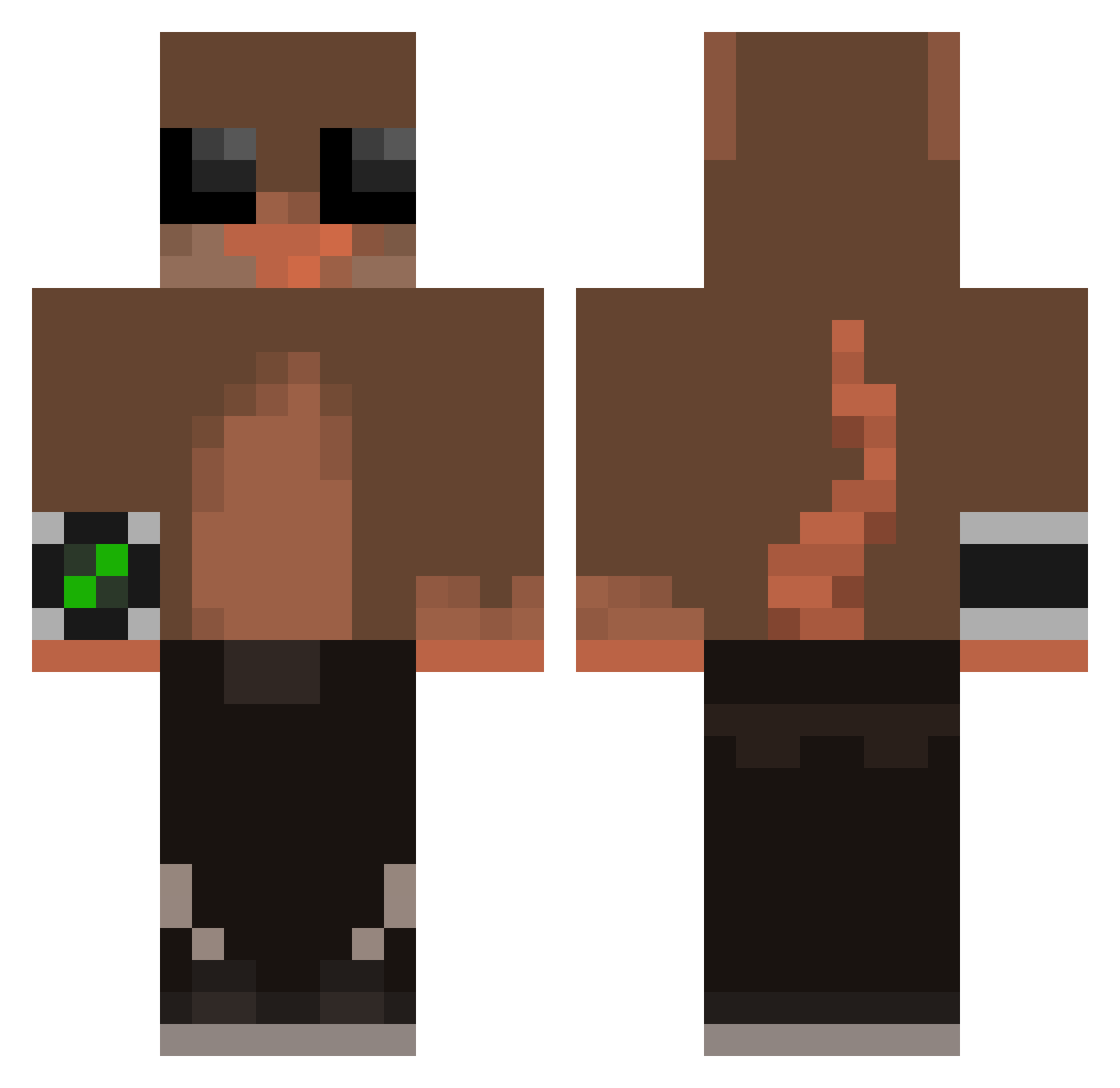 TheAgusIV Minecraft skin, front and back view