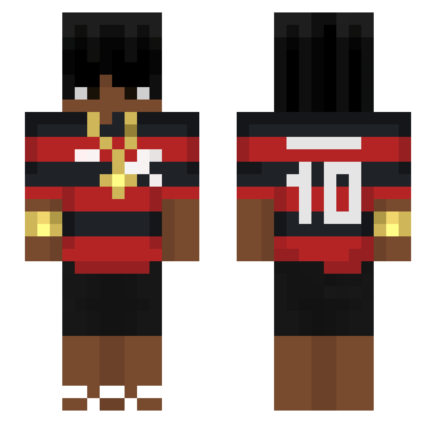 lxkf Minecraft skin, front and back view