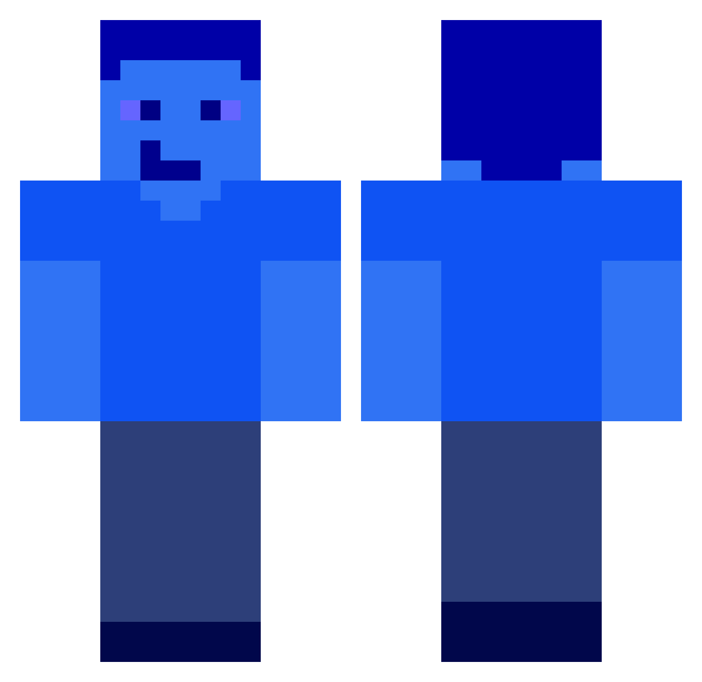 Tonga Minecraft skin, front and back view