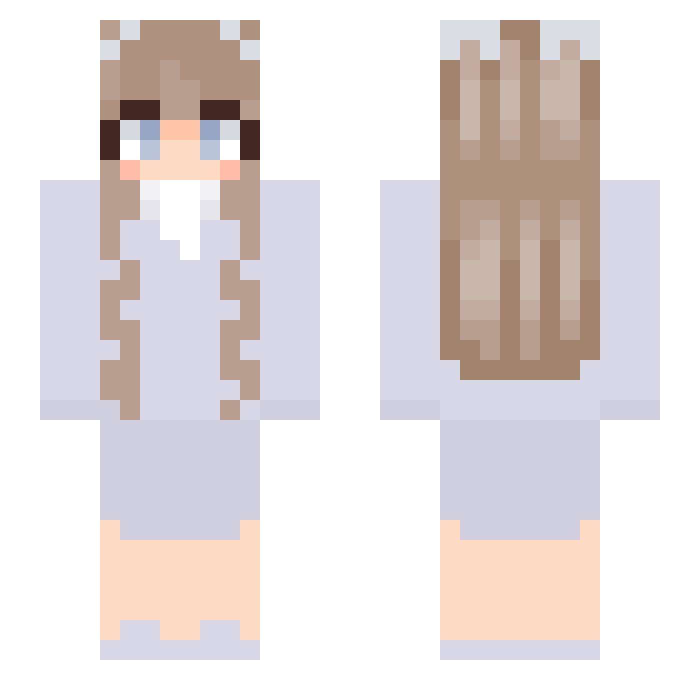 4kvile Minecraft skin, front and back view