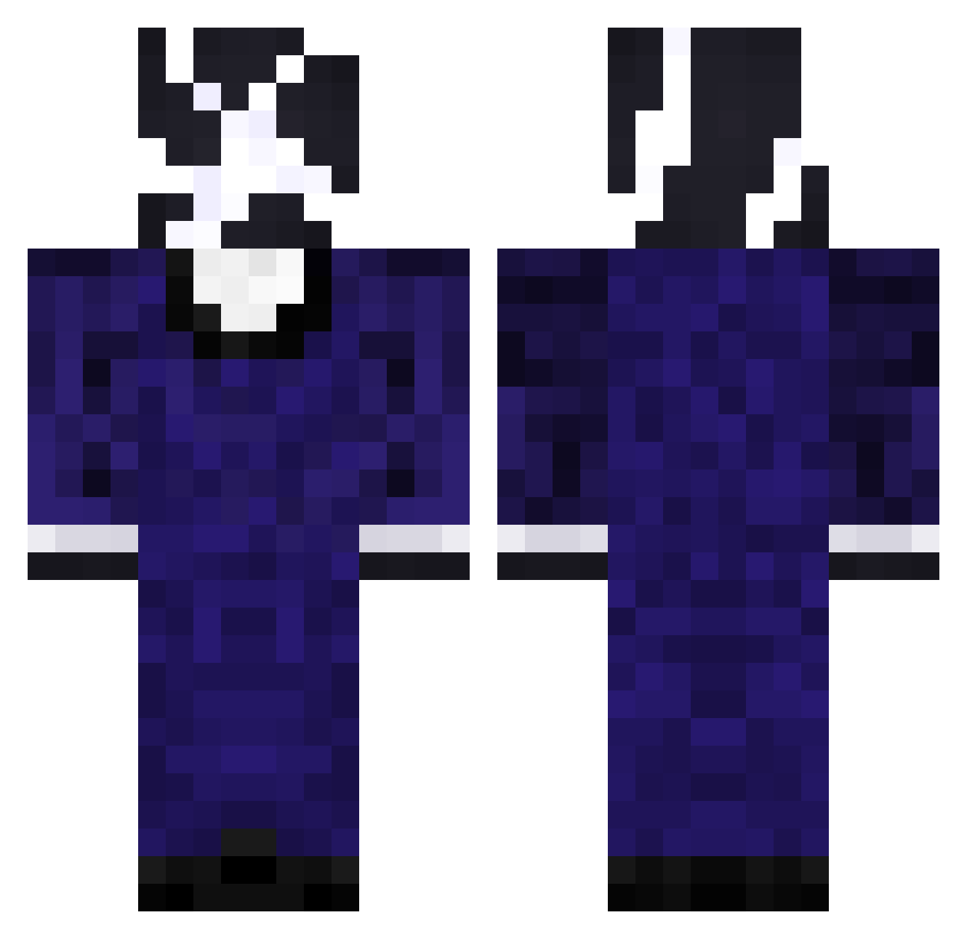 sonicp345 Minecraft skin, front and back view
