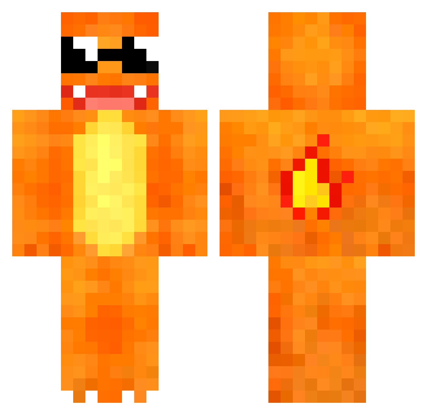 WaSiQ_Q Minecraft skin, front and back view