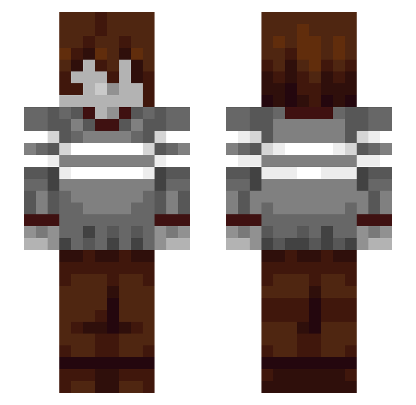 DuckFoot777 Minecraft skin, front and back view