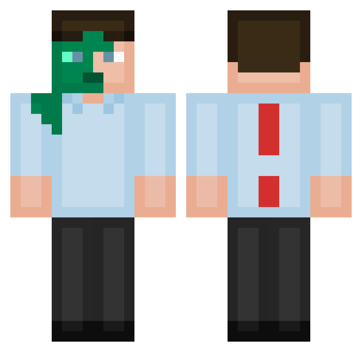lOmiXl Minecraft skin, front and back view