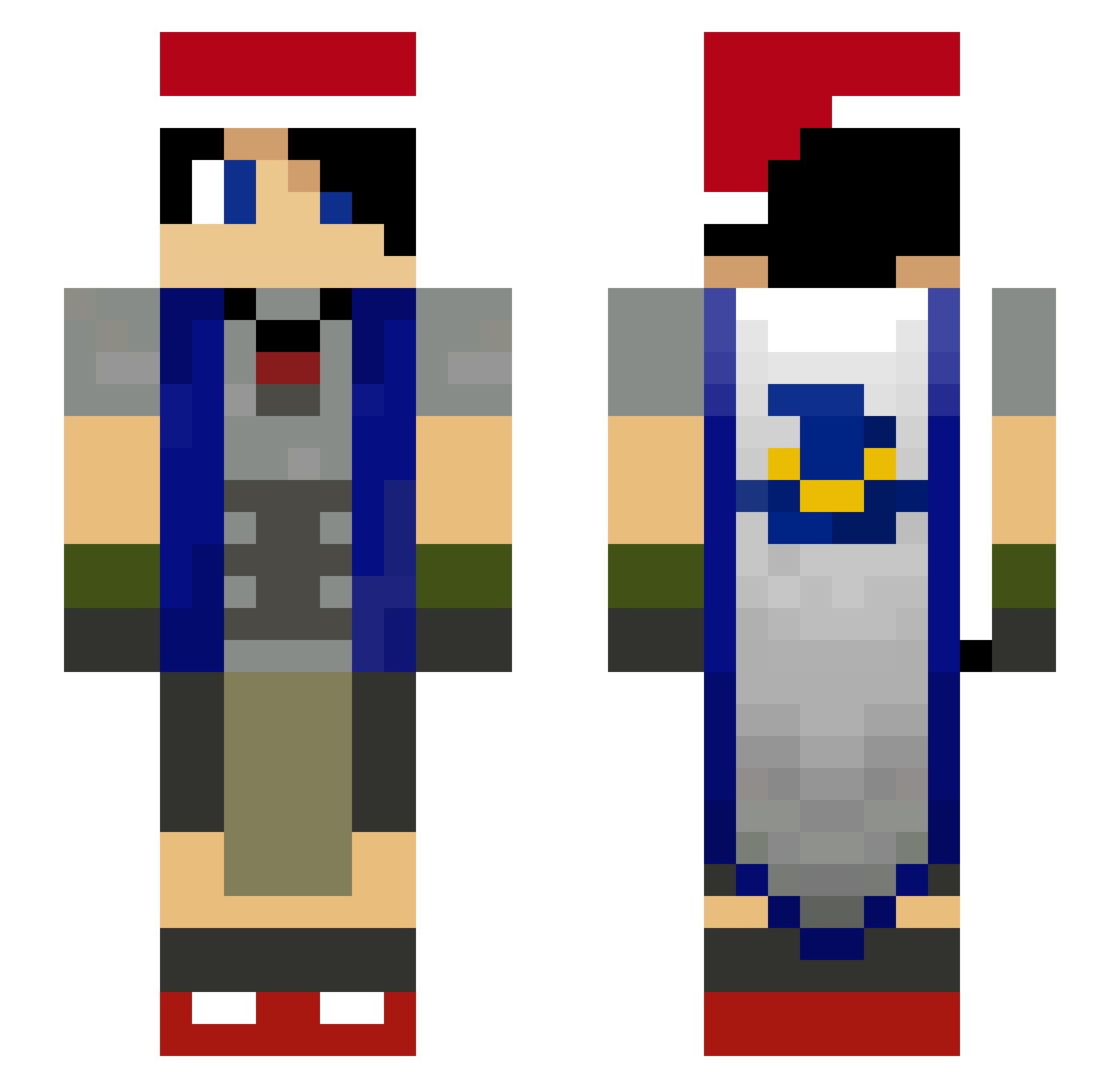 iKerdy Minecraft skin, front and back view
