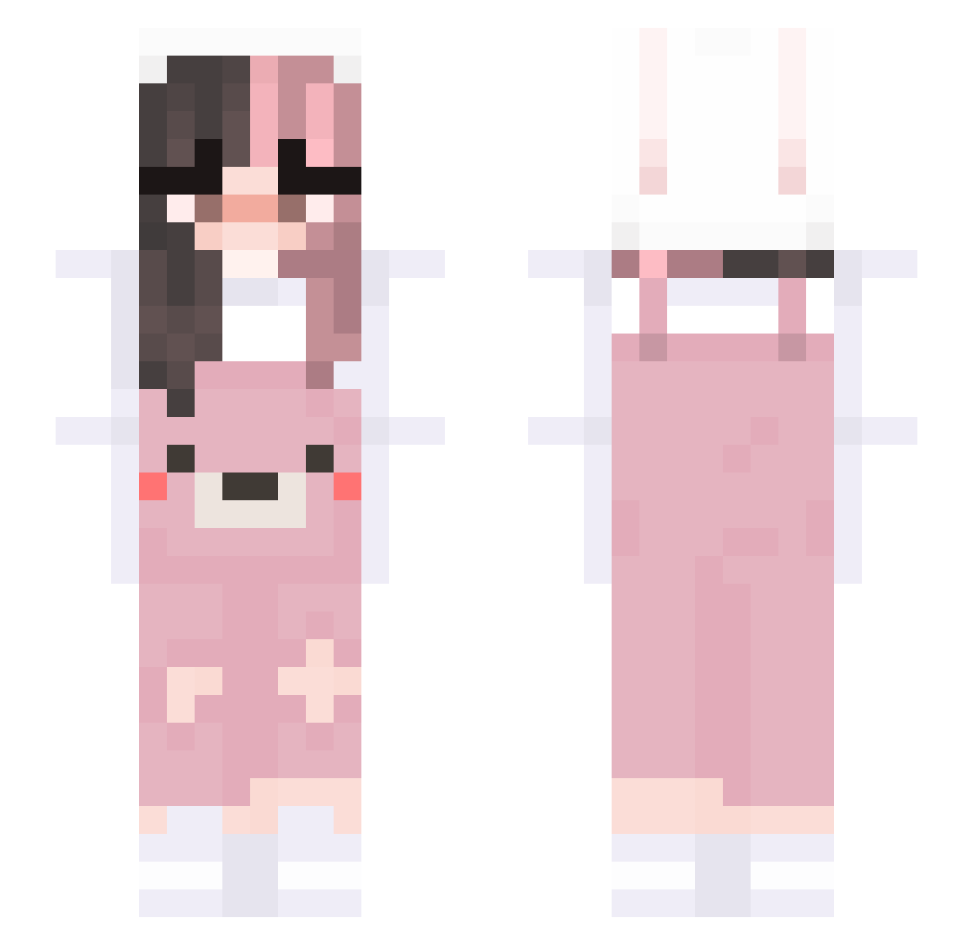 _E_V_ Minecraft skin, front and back view