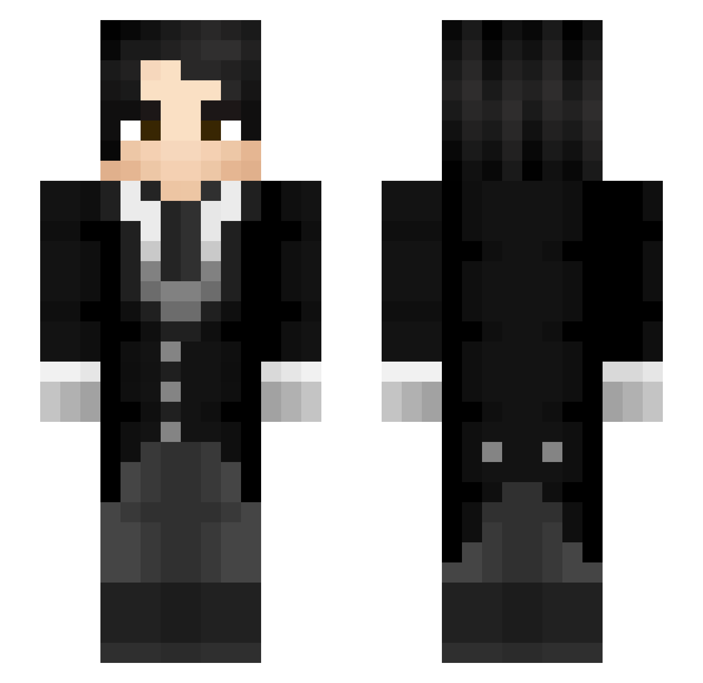 AdianLM Minecraft skin, front and back view