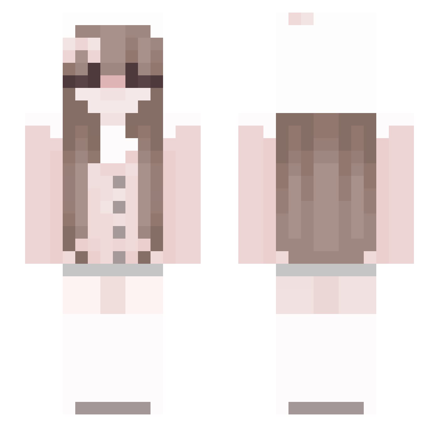comparts Minecraft skin, front and back view