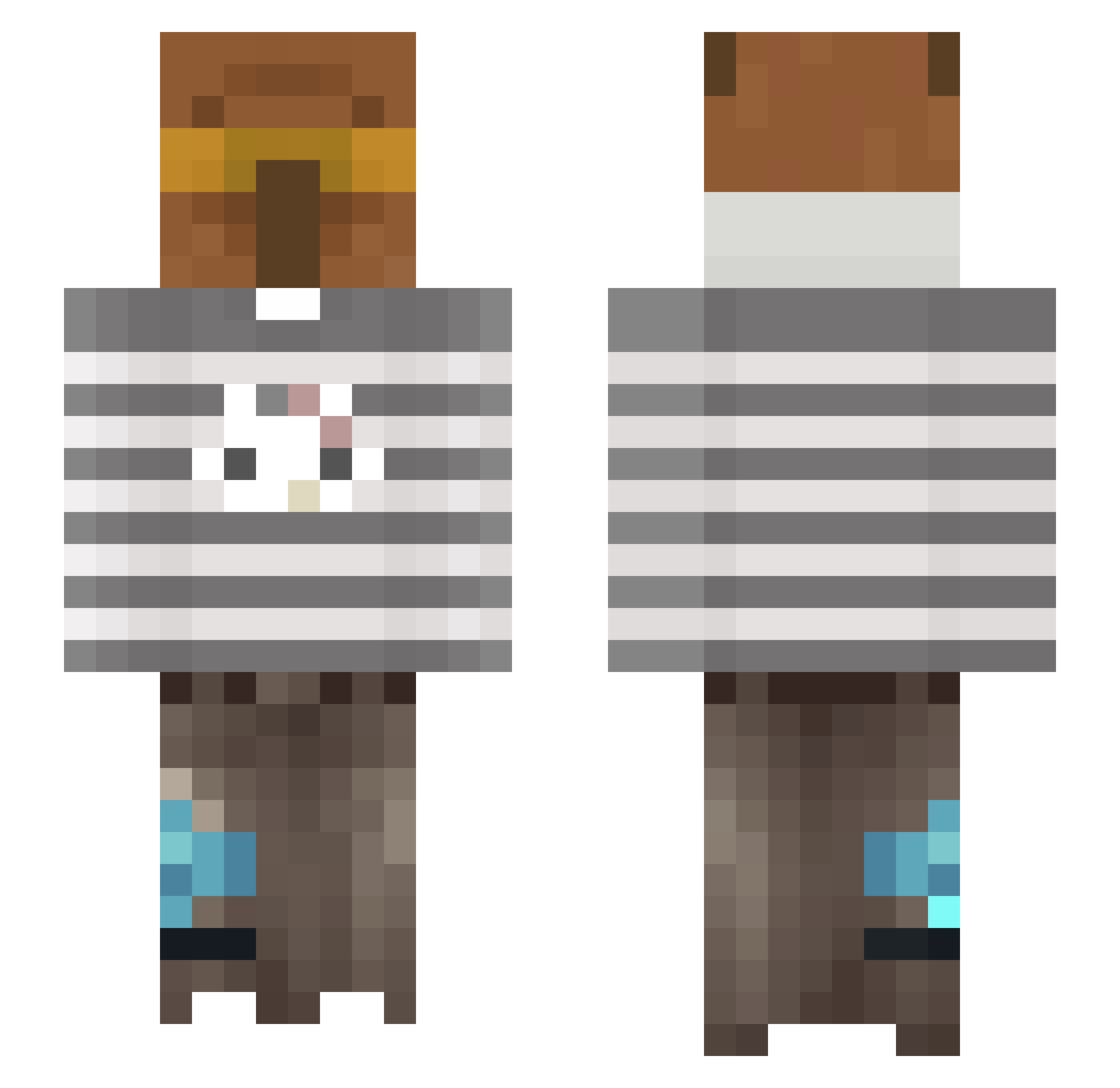Ksomr1 Minecraft skin, front and back view