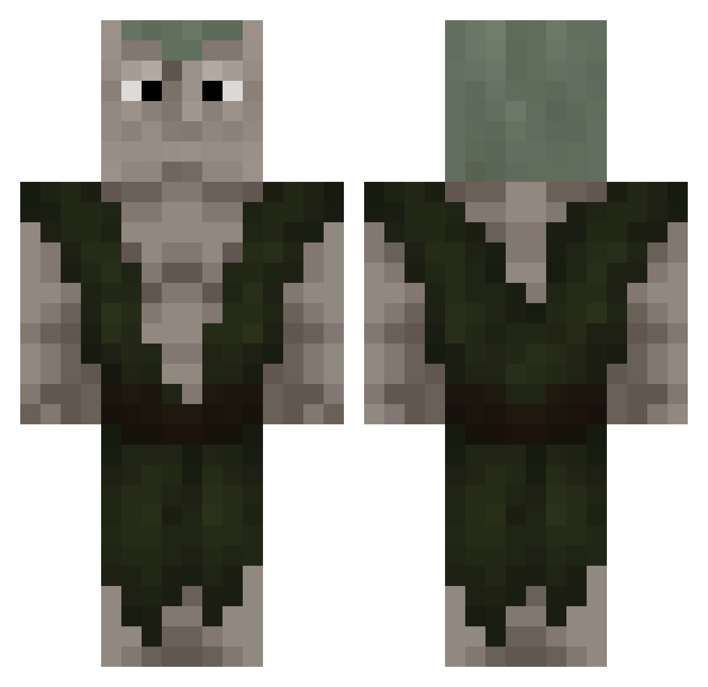 Reig33 Minecraft skin, front and back view