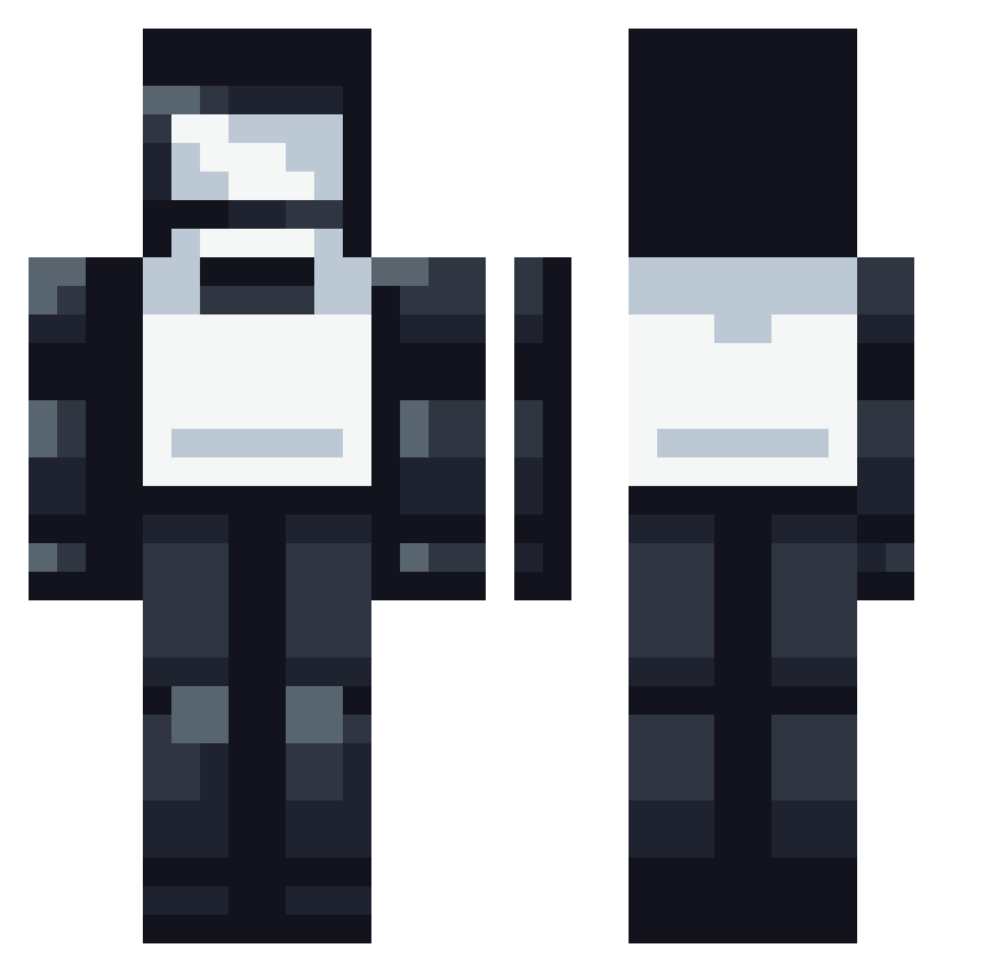 DSiENT Minecraft skin, front and back view