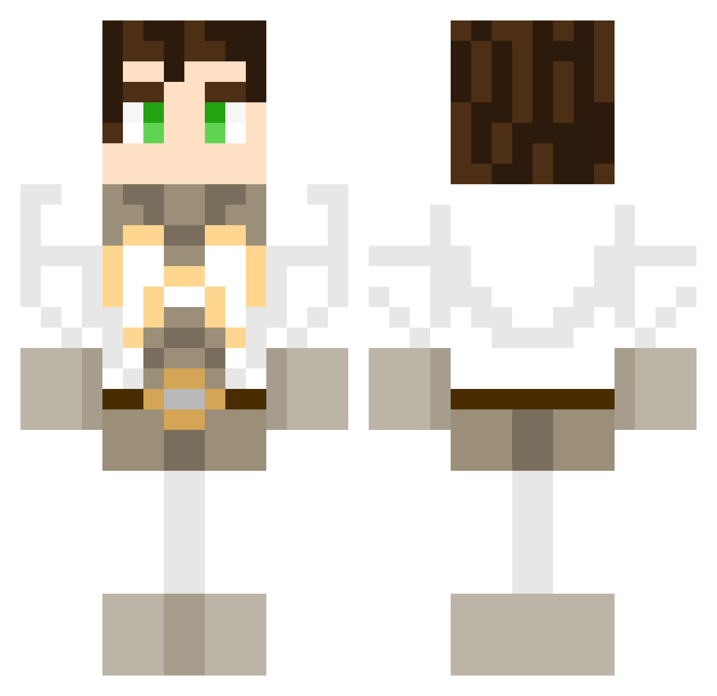 JesseLikesJazz_ Minecraft skin, front and back view