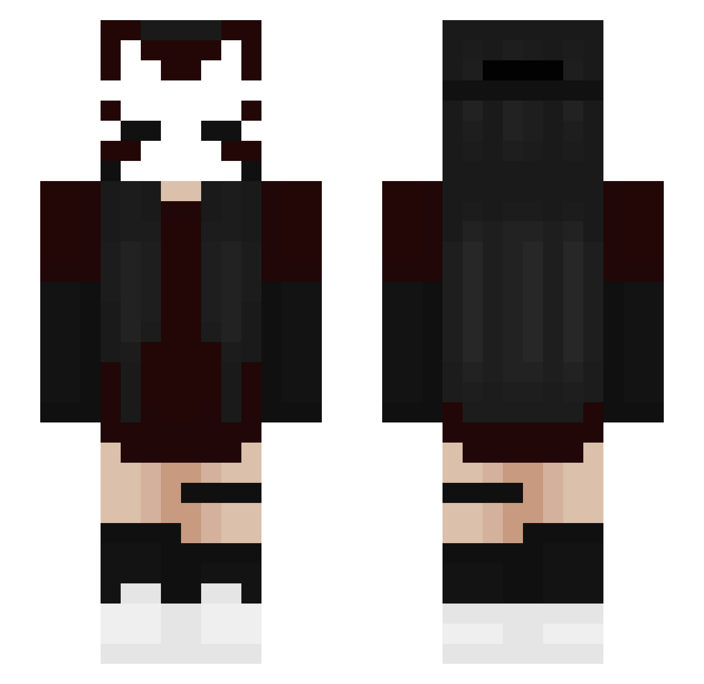 Lordmorty21 Minecraft skin, front and back view