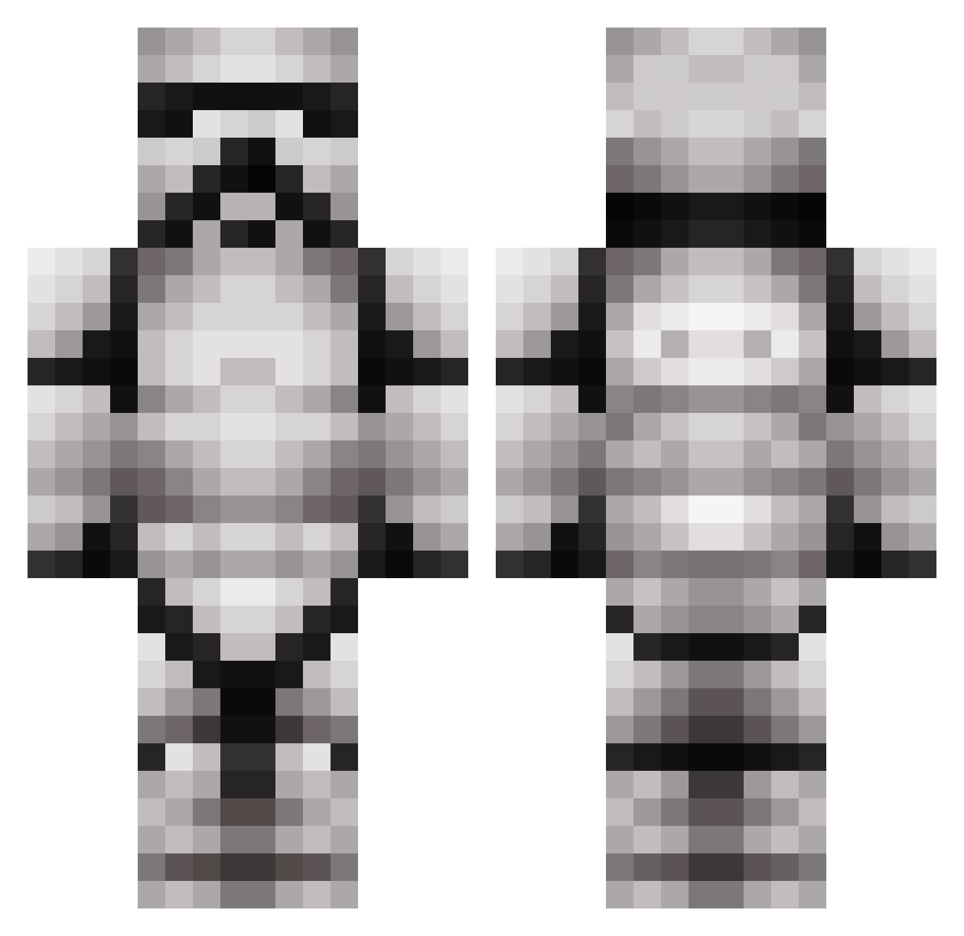 fxflow69 Minecraft skin, front and back view