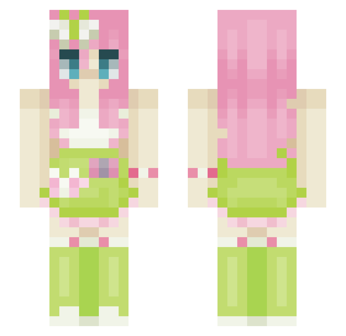 katiekoffing Minecraft skin, front and back view