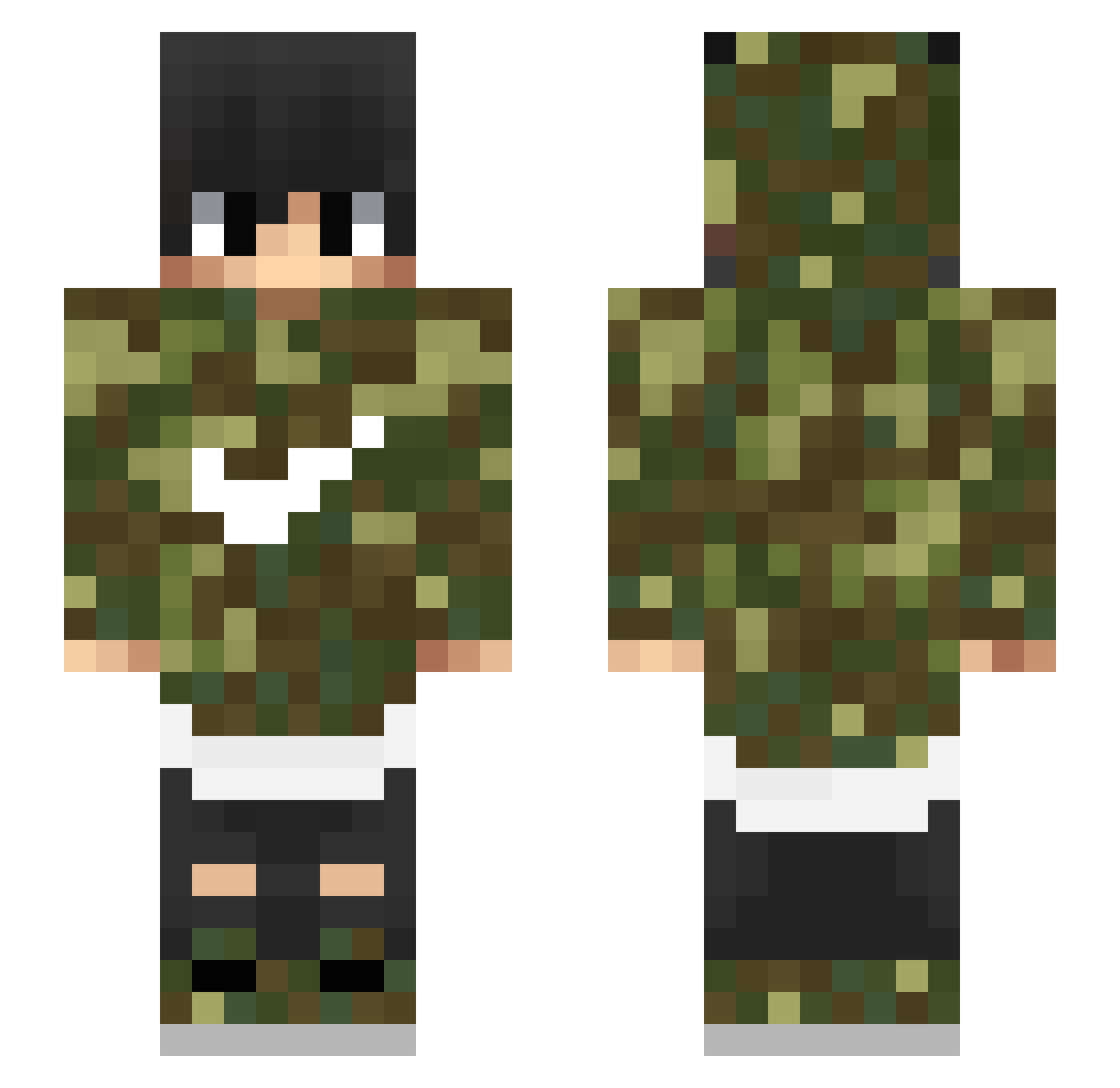 BallsWC Minecraft skin, front and back view