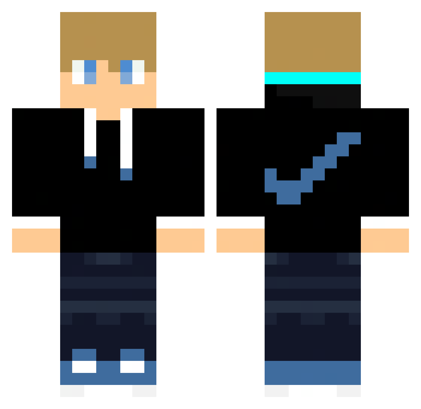 Benjiboy2501 Minecraft skin, front and back view