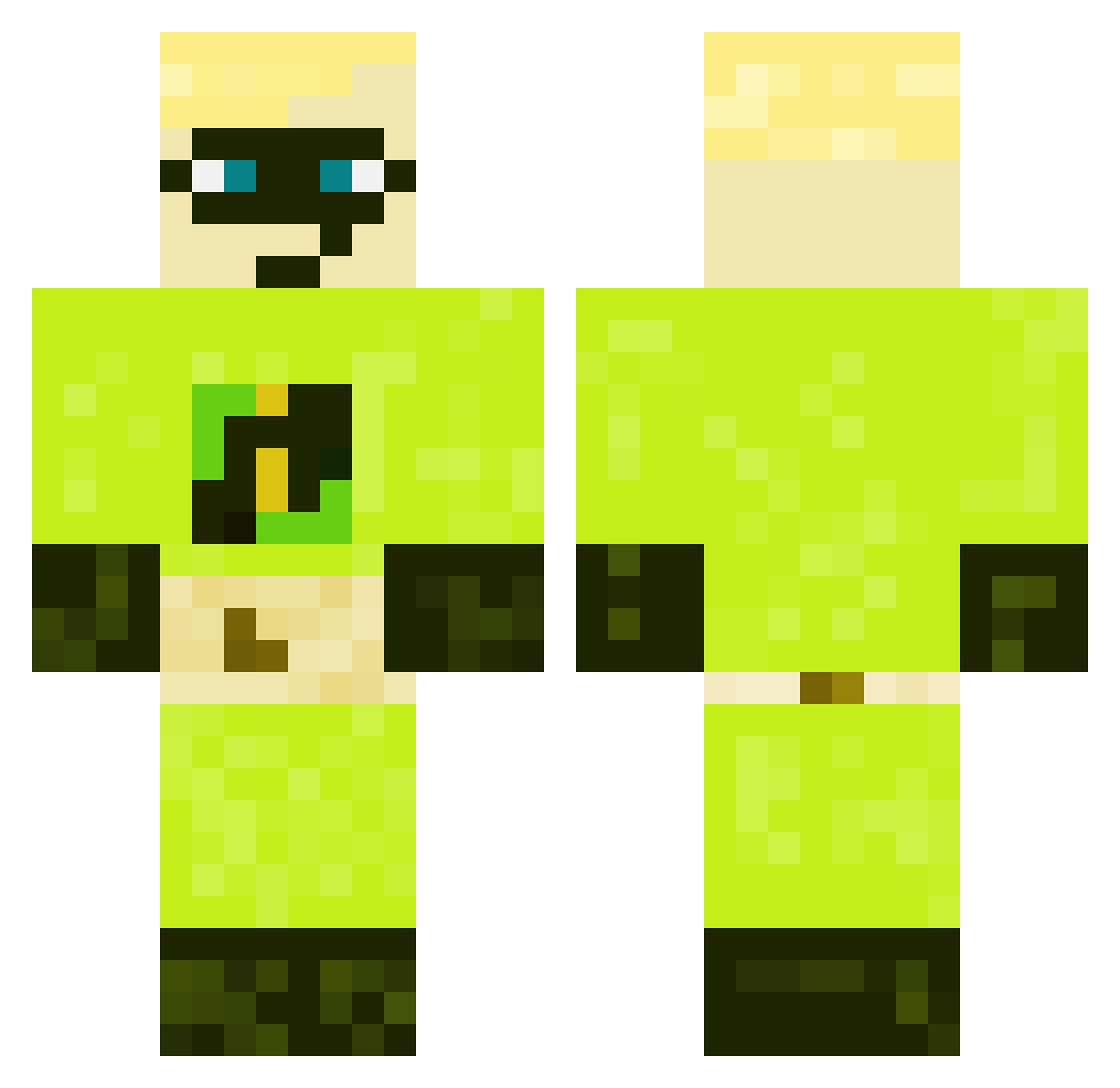 yeetlord_1011 Minecraft skin, front and back view