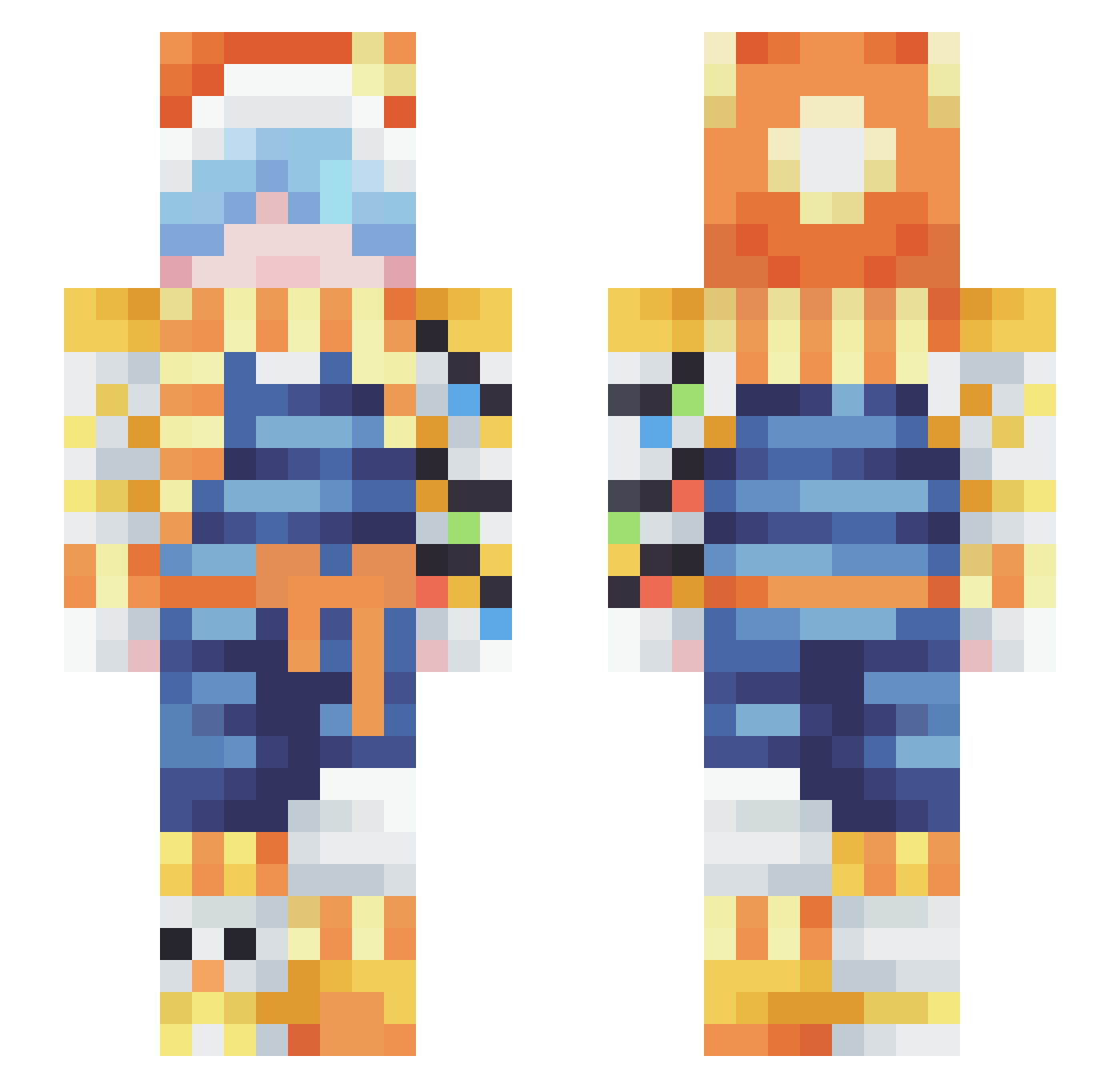 FOSTER_V3 Minecraft skin, front and back view
