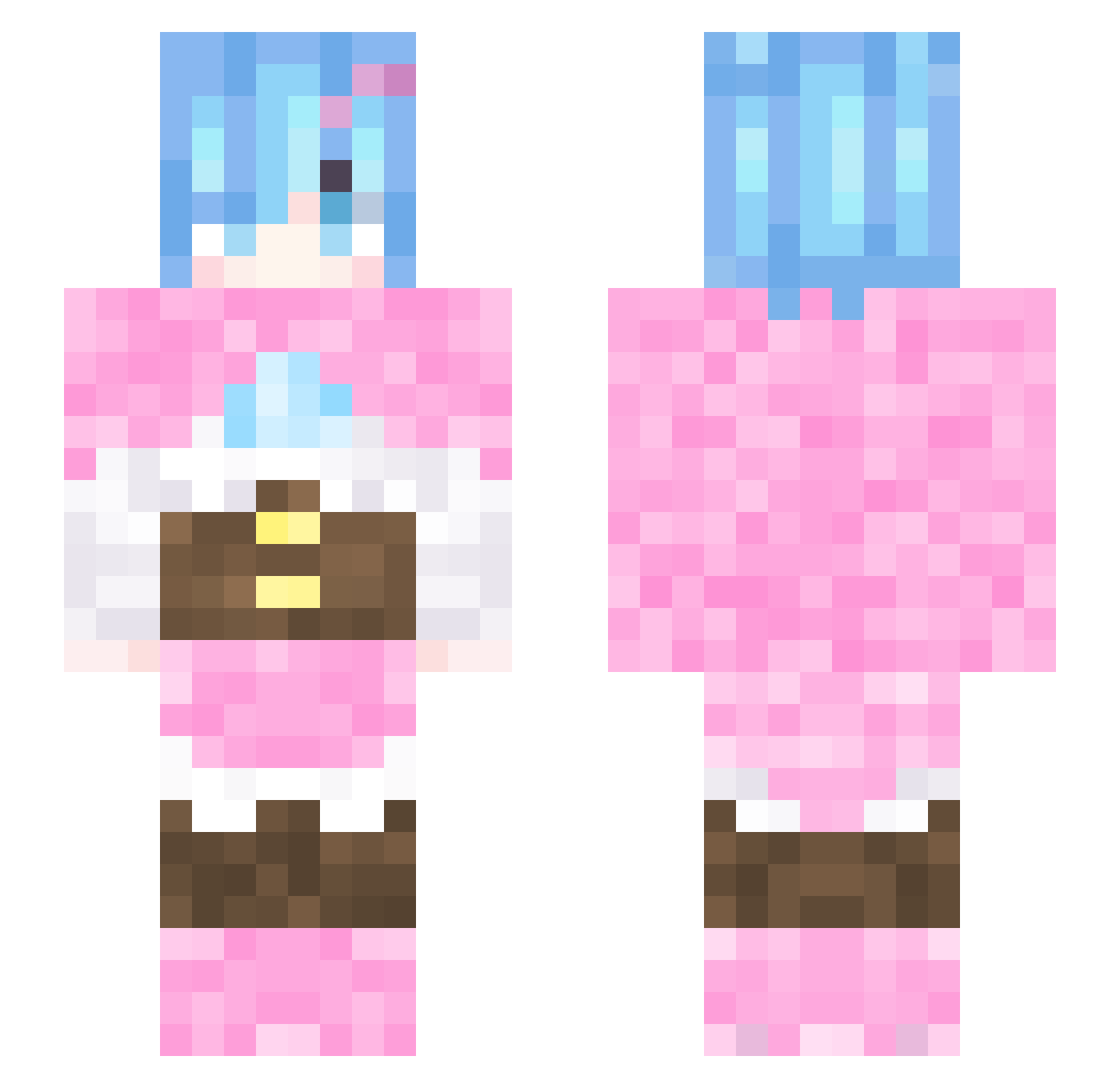 osuas Minecraft skin, front and back view