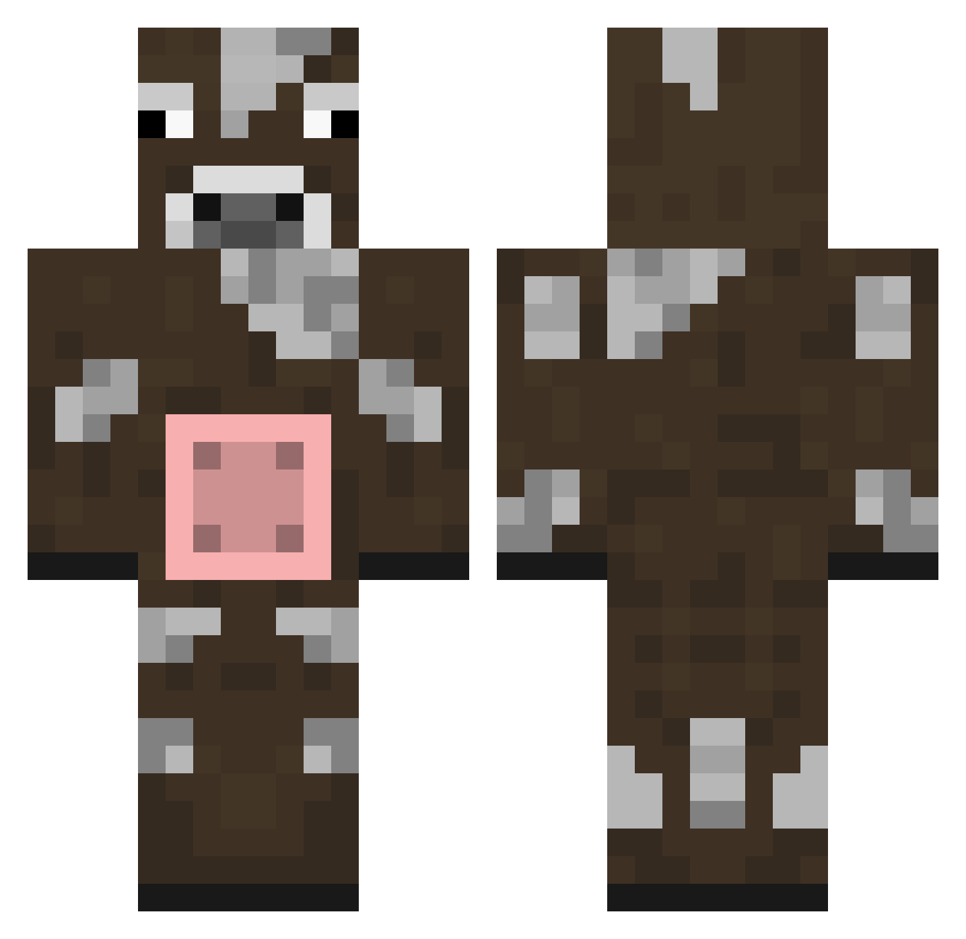 QJEO Minecraft skin, front and back view