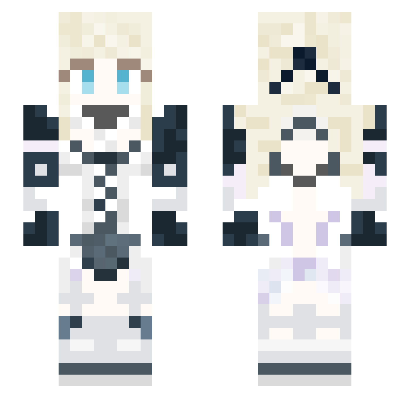 CosmeticXAINS Minecraft skin, front and back view