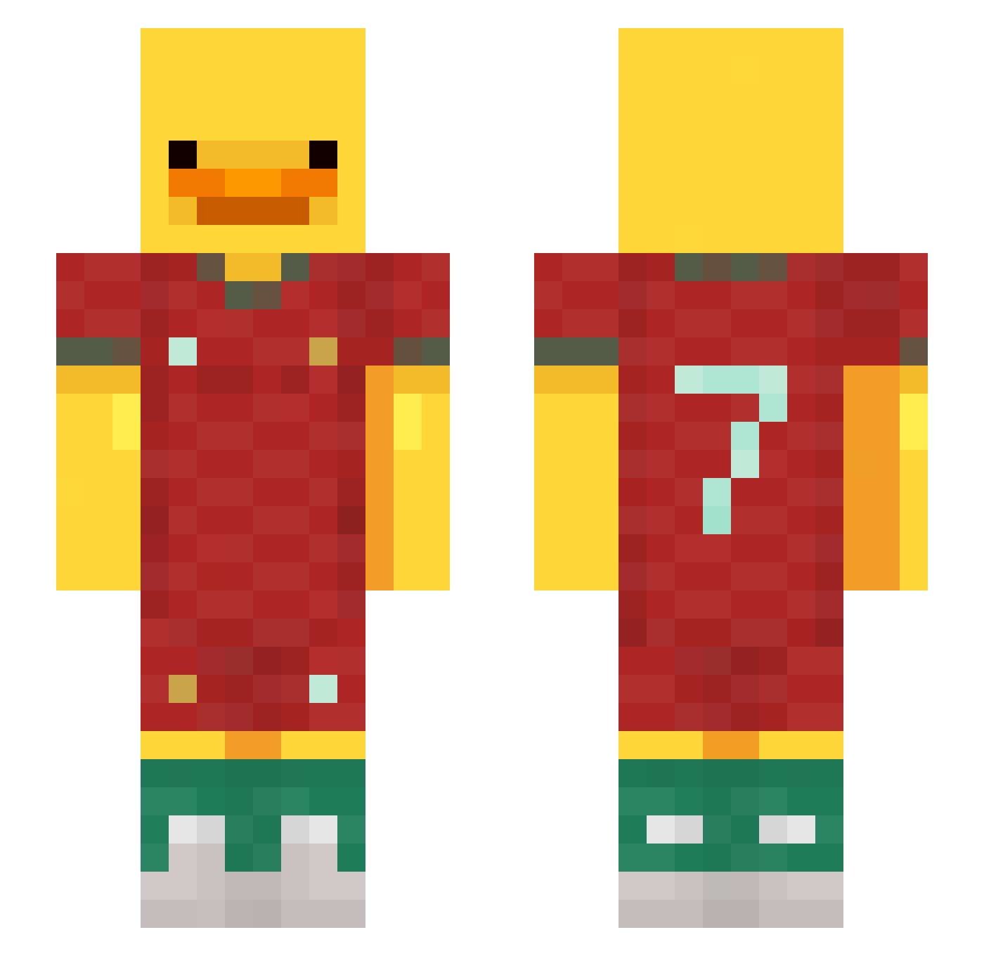 Valerixx_ Minecraft skin, front and back view