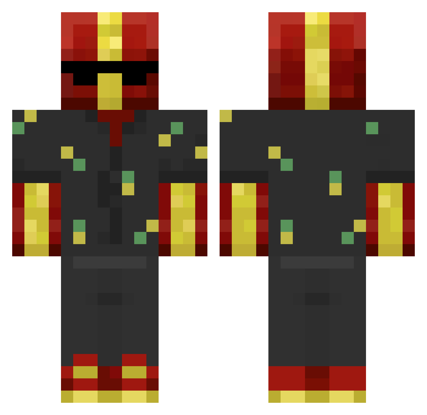 egee35 Minecraft skin, front and back view