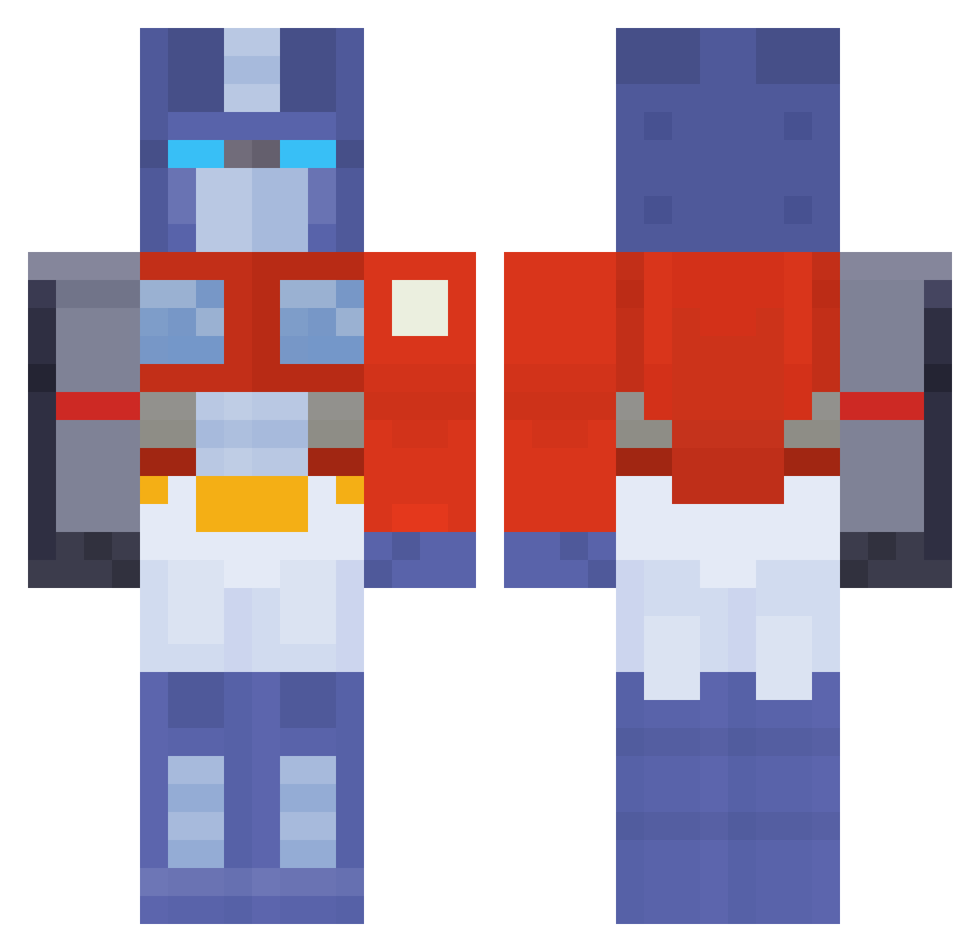 ST1FFL3RR Minecraft skin, front and back view