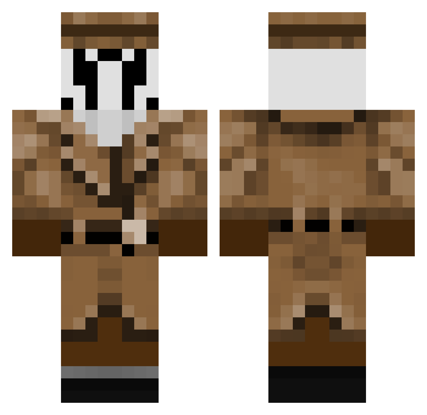 Cloudypoet Minecraft skin, front and back view