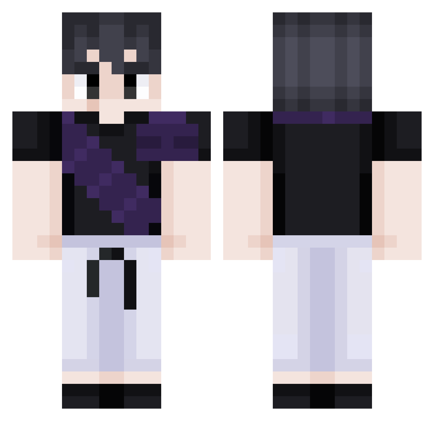 froetee Minecraft skin, front and back view